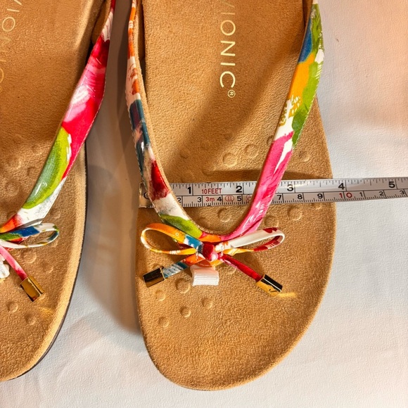 VIONIC Sz 10 Rest Bella II Floral Slip On Slides Flip Flops Orthotic Footbed - Picture 4 of 9